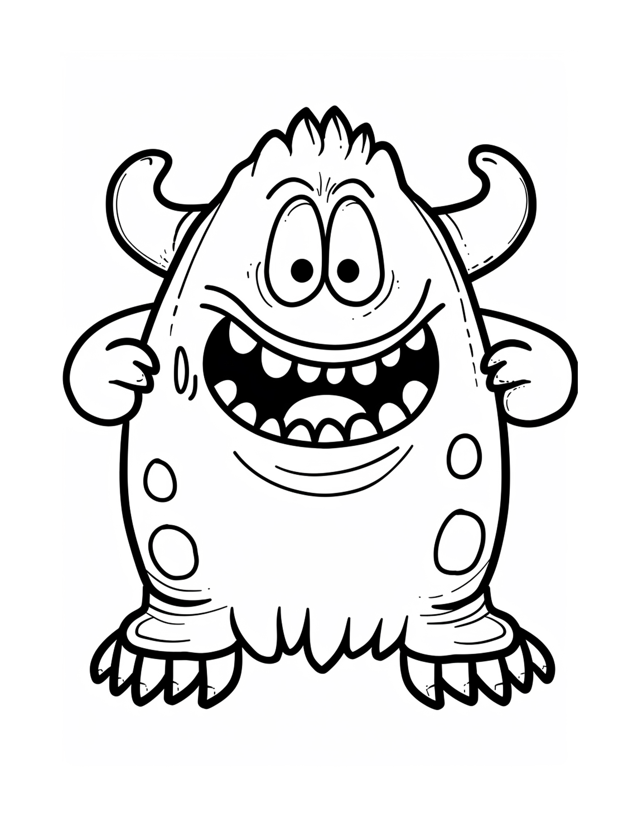 Free Silly Monster Coloring Pages